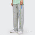 Men's Pants Draw Rope Splash-Ink Casual Wholesale